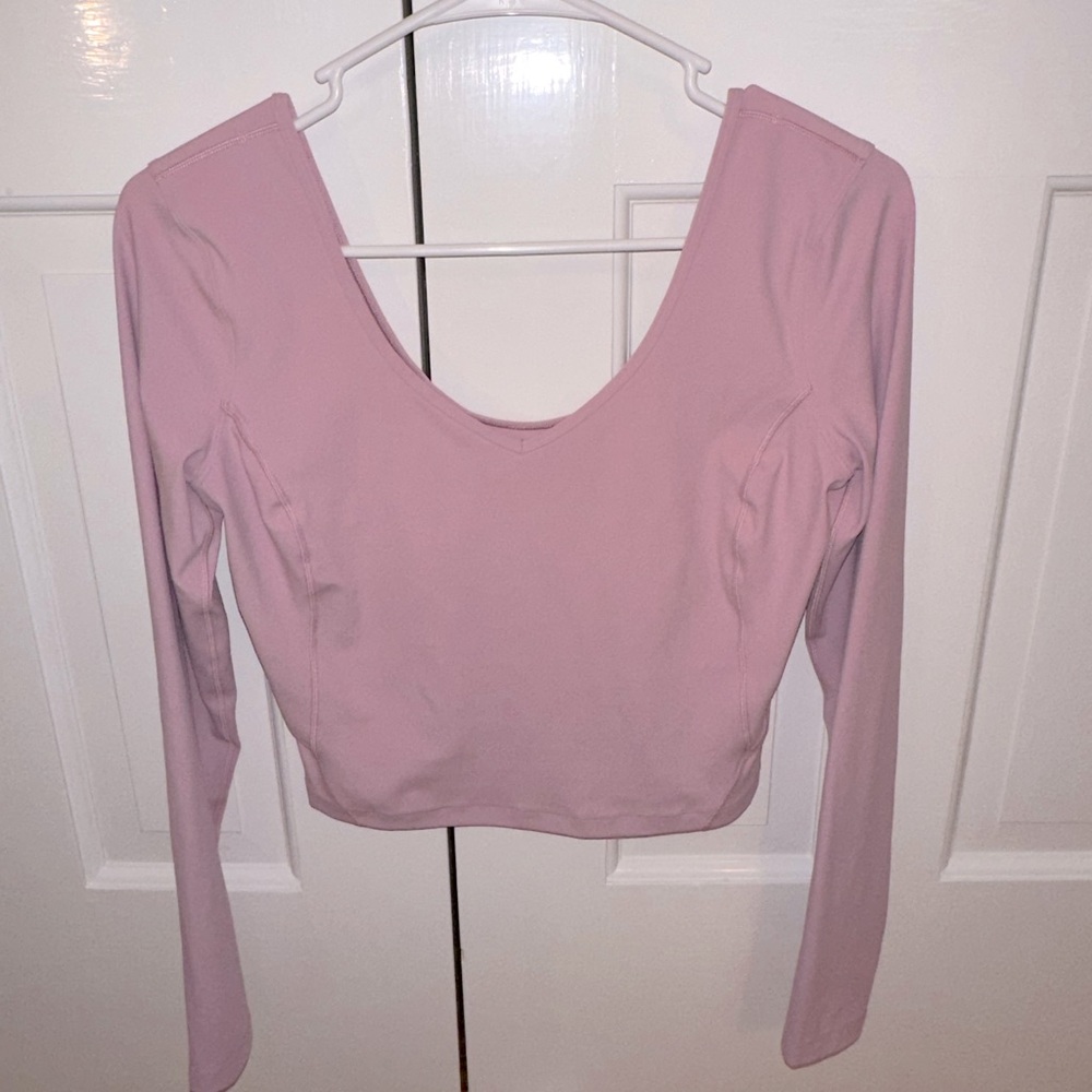 Lululemon Pink Long Sleeve Align Top ~ 6 - Picture 3 of 8